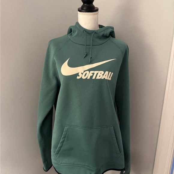 Nike Dri Fit Softball Hoodie Sweatshirt Womens L Green - Picture 5 of 11